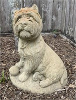 Cute Outdoor Cement Dog