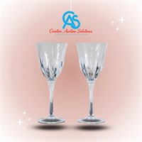 Pair of Crystal Wine Glasses