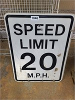 Speed Limit Sign 20 mph