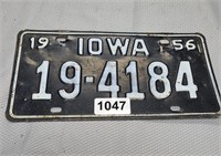 1956 Iowa License Plate