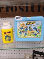 Vintage Smurfs Lunch Box with Thermos