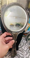 Beautiful sterling 1890 art nouveau vanity mirror