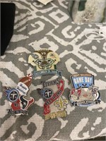 Vintage lot of Tennessee titan pins