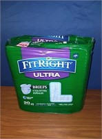 Fitright ultra size Large briefs w/tape