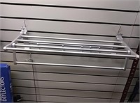 New metal towel rack with adjustable hooks