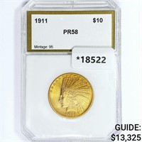 1911 $10 Gold Eagle PCI PR58
