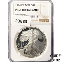 1994-P American Silver Eagle NGC PF69 UC