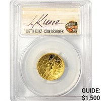2020-W $5 1/4oz Gold Kunz Signed PCGS PR70 DCAM