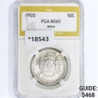 1920 Maine Half Dollar PGA MS65