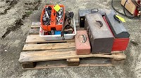Pallet With Toolboxes And Miscellaneous