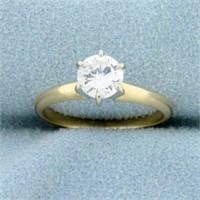 2/3 ct Solitaire Diamond Engagement Ring in 14k Ye