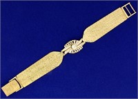 Vintage 1.5 ct TW Diamond Woven Mesh Style Bracele