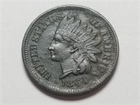 1864 Indian Head Cent Penny Bronze High Grade