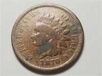1870 Indian Head Cent Penny Rare Date