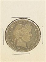 1897 silver Barbra Quarter