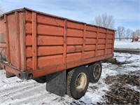 14'dump box trailer, Wood floor, 2 spare tires