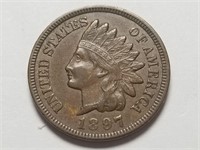 1897 Indian Head Cent Penny Very High Grade