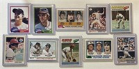 10 MLB Sports Cards - Rose, Bench & Others