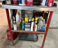 Metal Work Table 32x25x40” -contents not included