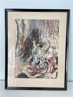 Original Framed Abstract Signed M. Satter