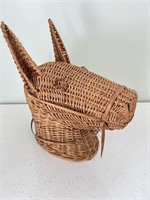 Vintage Wicker Donkey/Horses Head