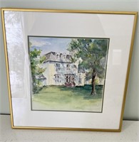 Framed Quananque Home Singed Watercolor