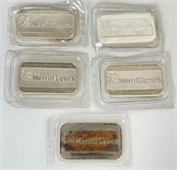 Merrill Lynch .999 Fine Silver Ingots