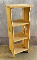 Wooden Shelving Unit with Heart Cut Outs