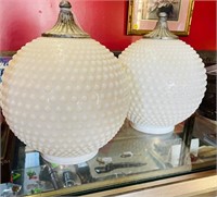 Antique Hobnail Fenton Lamp Shades