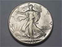 1945 D Walking Liberty Half Dollar Uncirculated