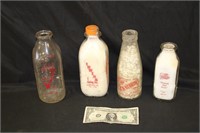 4 Collectilbe Milk Bottles - Inc. S. Struth Dairy