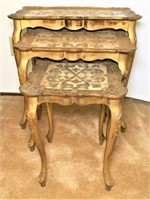 Gilt Painted Nesting Tables