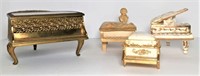 Musical Baby Grand Piano Figurines Lot of 4