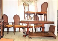 Flair Double Pedestal Dining Table & 6 Chairs