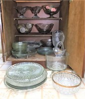 Selection of Pressed Glass Platters & Bowls