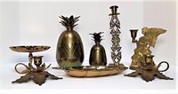 Brass & Metal Candle Holders, Pineapple Finials