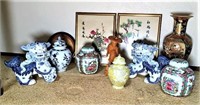 Oriental Décor- Ceramic Foo Dogs, Ginger Jars