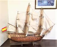 Ornate Wood Model Ship