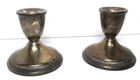 Weighted Sterling Candle Holders Lot of 2