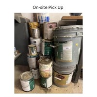 Many Paint Cans & Buckets