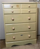 Pale Yellow Painted Four Drawer Chest