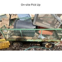 Green Tool Caddy & Wood- motor attached to cart