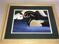 *Framed Duck Painting