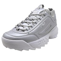 Fila Womens Disruptor II Leather Low Top Lace up