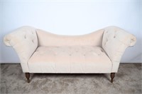 Button Tufted Chaise Lounge Settee
