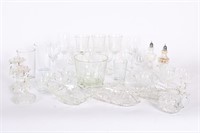 Vintage Crystal/ Glassware Ice Bucket, Serving