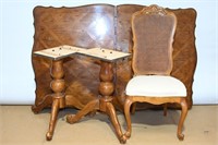 Vintage Dining Table & 8 Cane Back Chairs