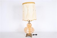 Vintage Luster White Rose Falkenstein Style Lamp