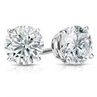 14kt Gold 4.05 ct VS XXX Lab Diamond Stud Earrings