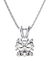 14kt Gold Brilliant 2.00 ct Lab Diamond Pendant